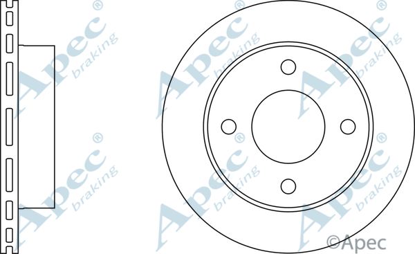 APEC BRAKING stabdžių diskas DSK235